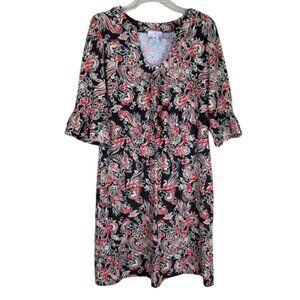 Jude Connally Michelle Dress Tunic Paisely Print Women's Size XL